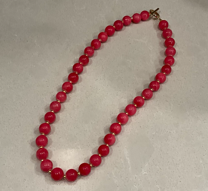 Lissa Necklace (Watermelon Jade)