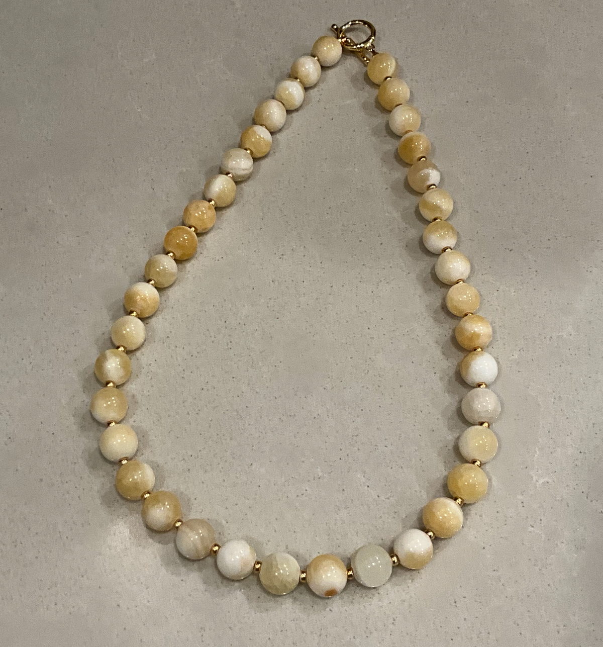 Lissa Necklace (Yellow Jade)