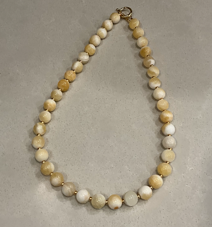 Lissa Necklace (Yellow Jade)