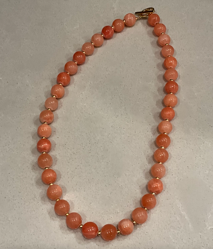 Lissa Necklace (Peach Jade)