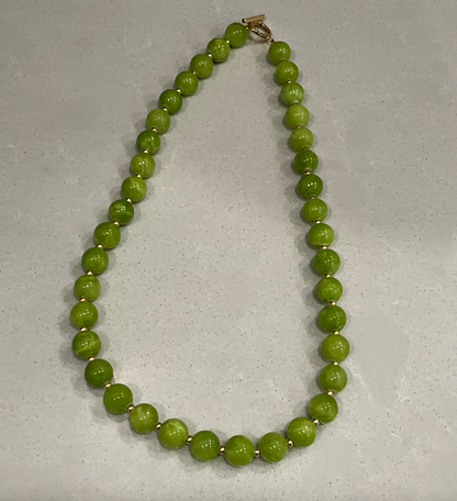 Lissa Necklace (Green Jade)