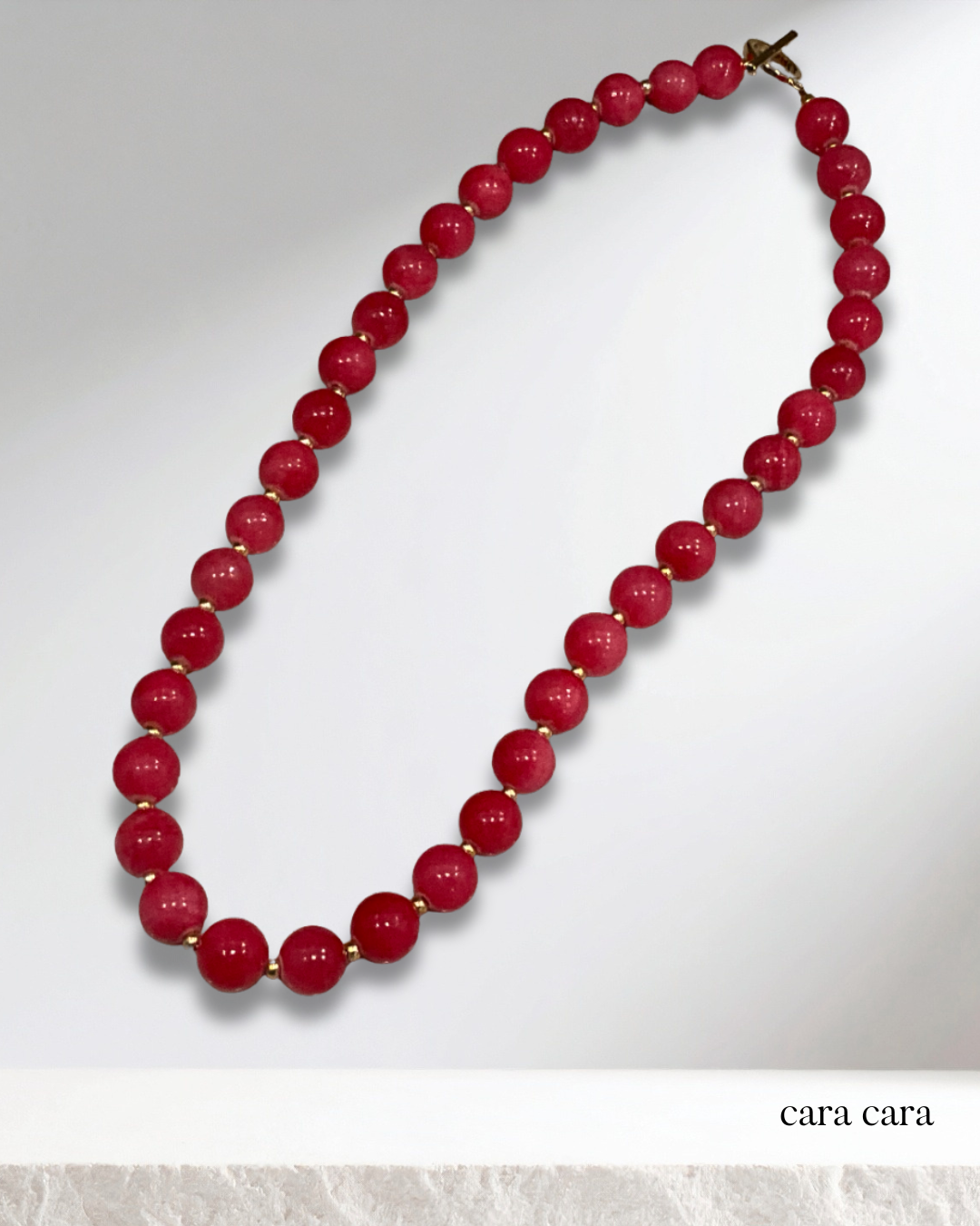 Lissa Necklace (Watermelon Jade)