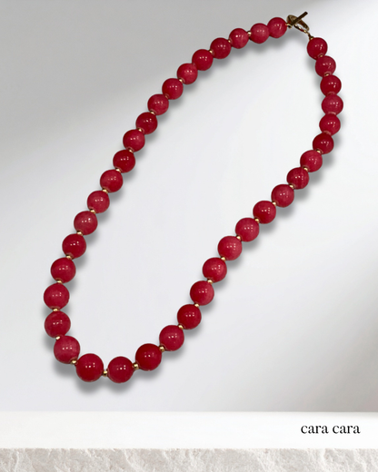 Lissa Necklace (Watermelon Jade)