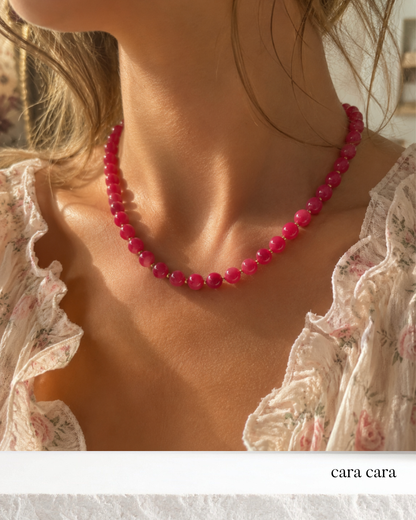 Lissa Necklace (Watermelon Jade)