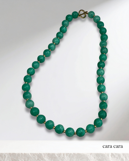 Lissa Necklace (Teal Green Jade)