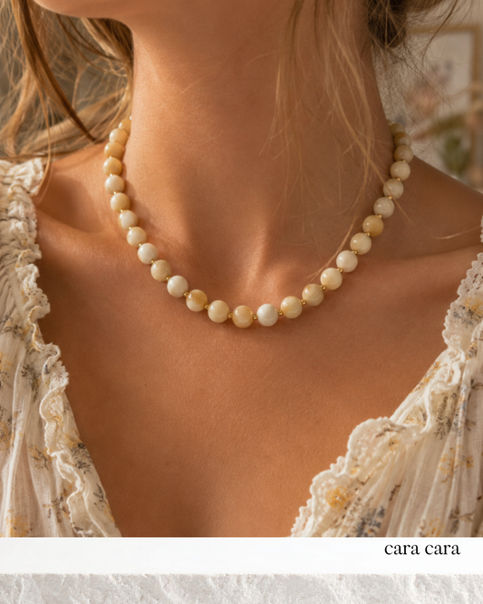 Lissa Necklace (Yellow Jade)