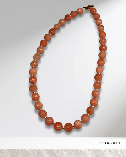 Lissa Necklace (Peach Jade)
