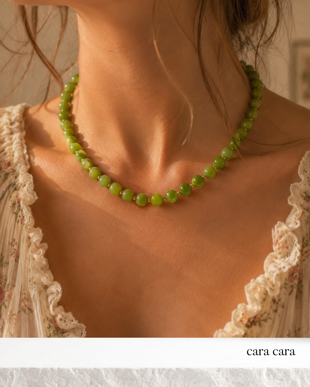 Lissa Necklace (Green Jade)