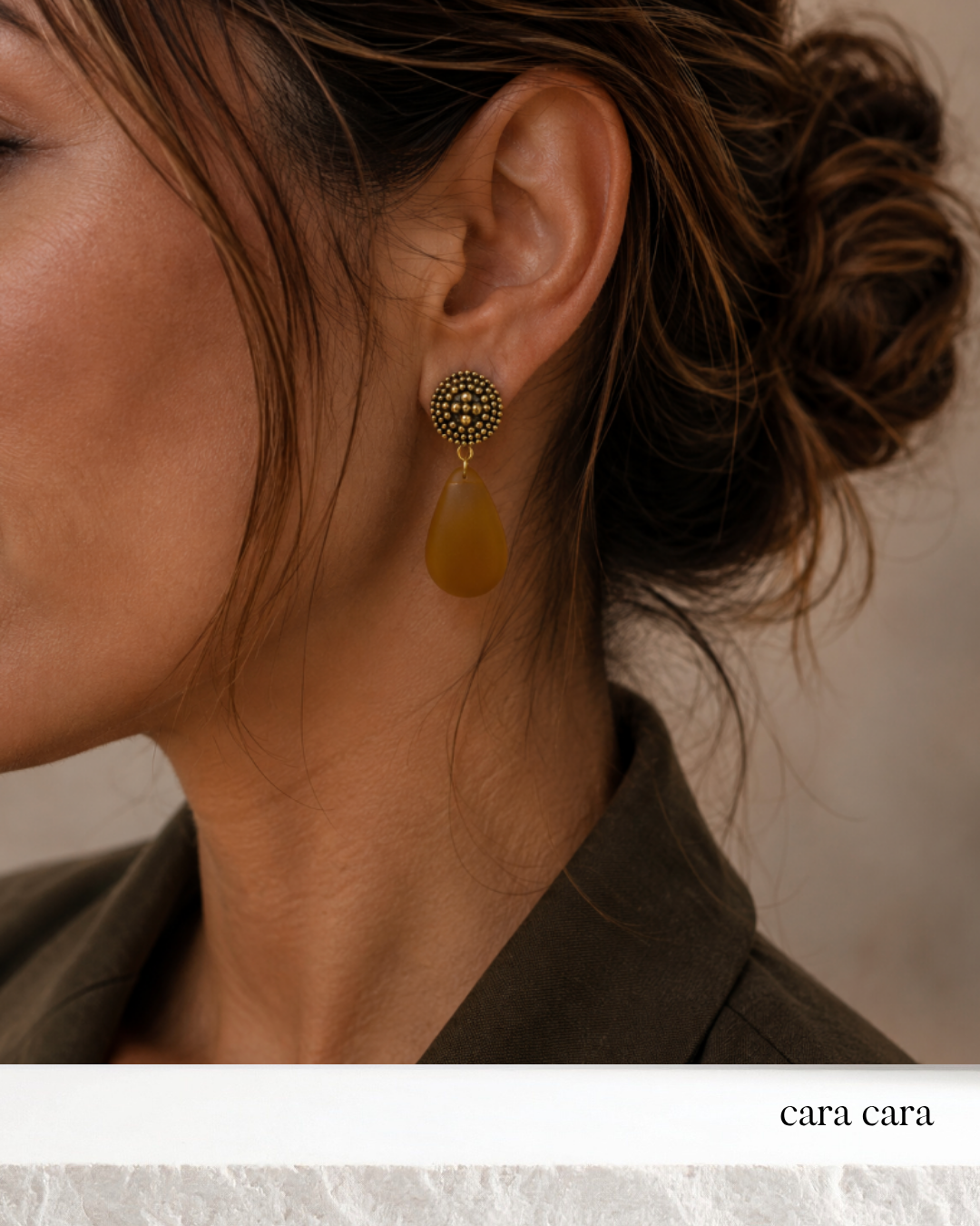 Limited Edition! Gold + Frosted Gold Crystal Clip Earrings