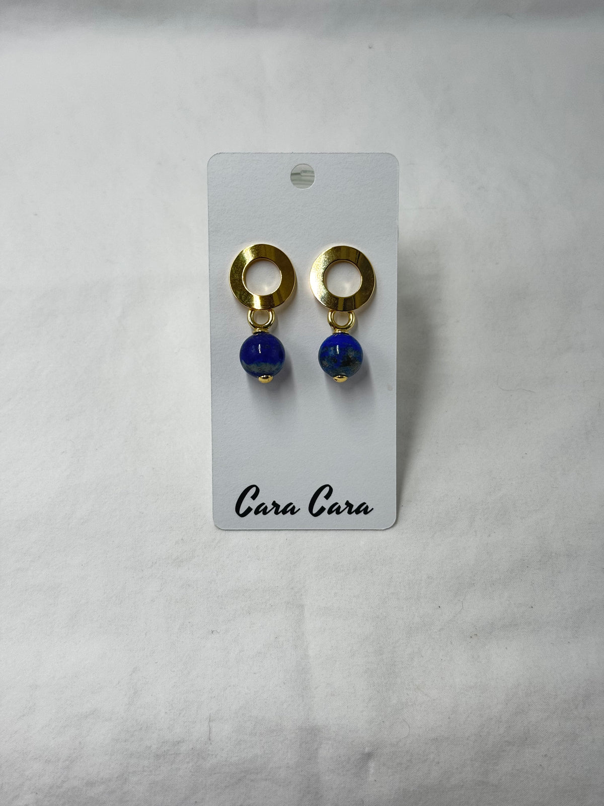 Gold + Lapis Drop Earrings